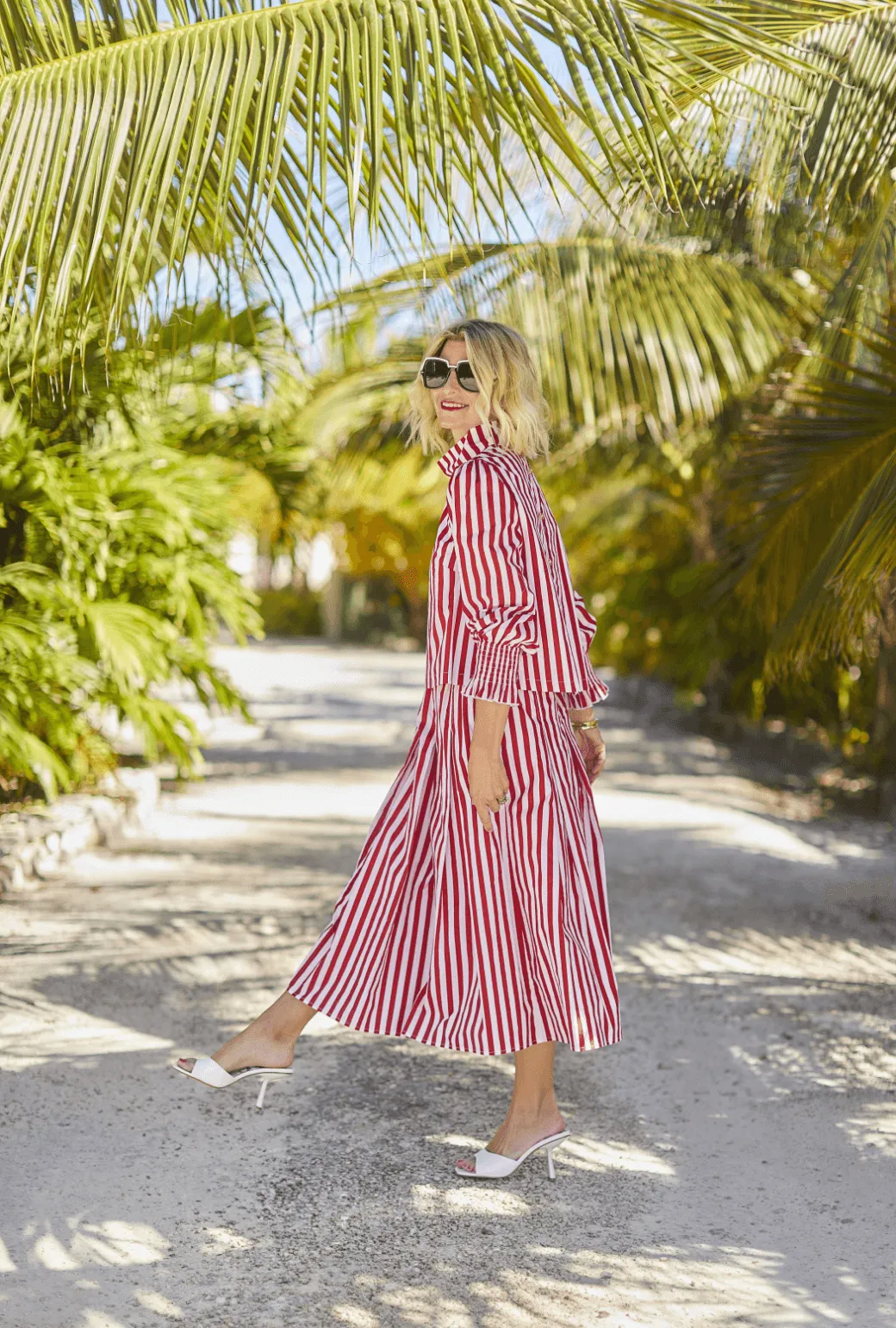 SAMPLE Polly Party Skirt - Red Stripe
