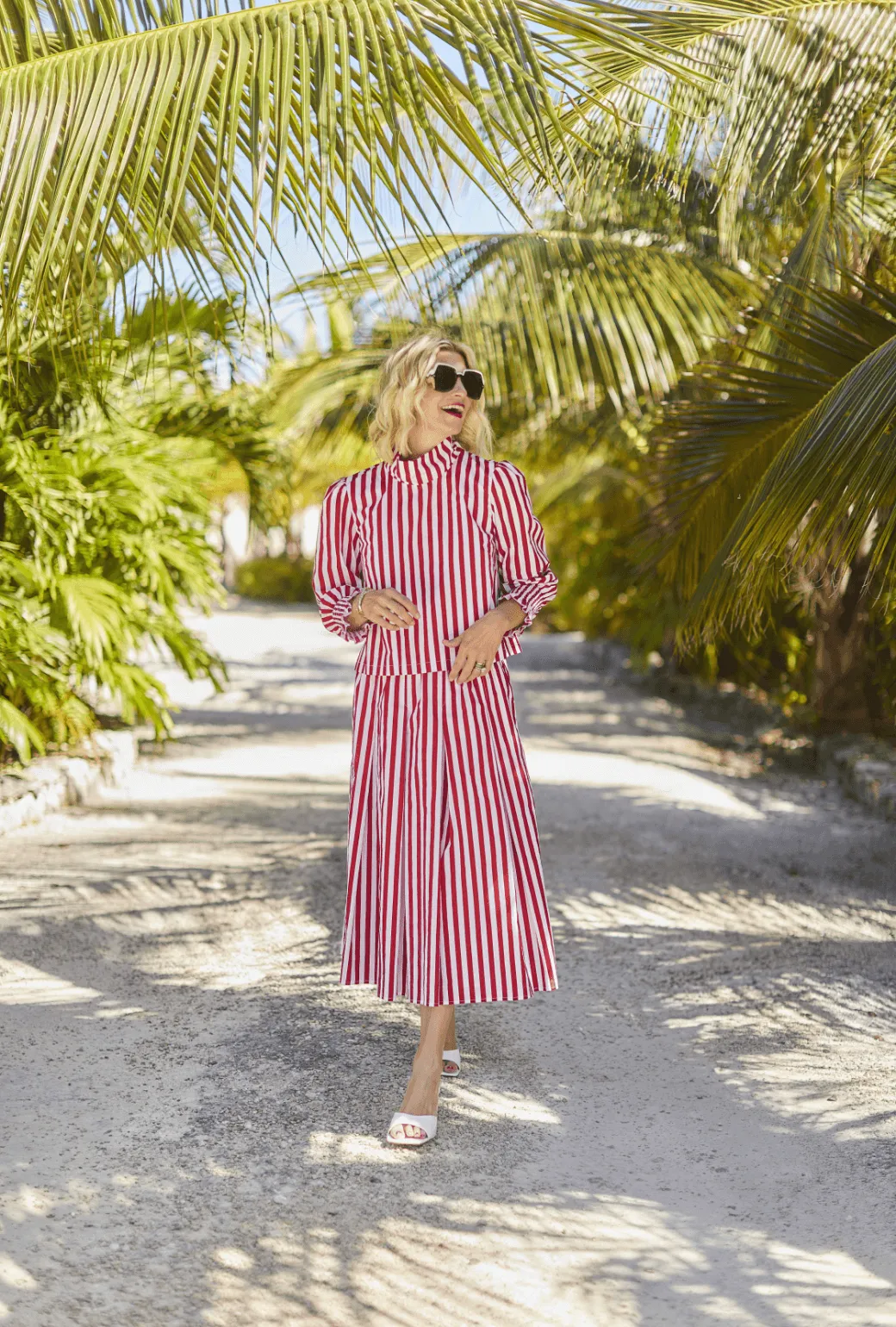 SAMPLE Polly Party Skirt - Red Stripe