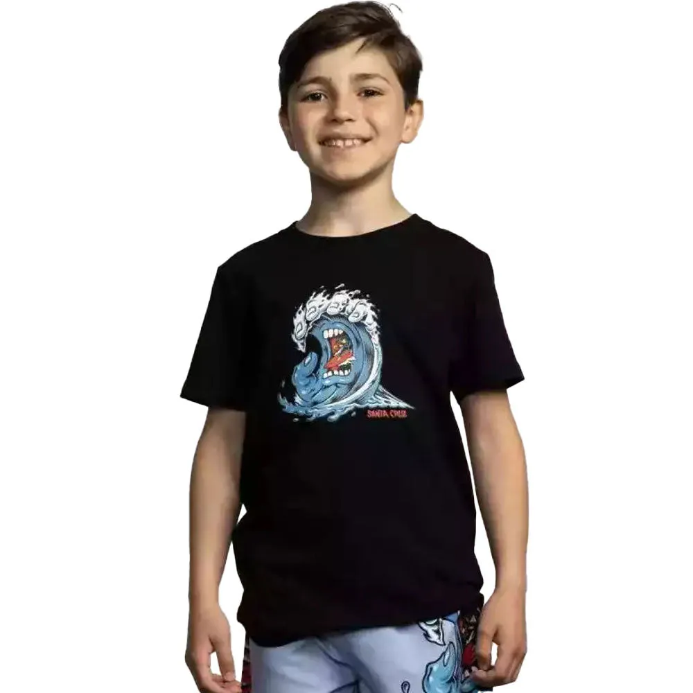 Santa Cruz Youth Screaming Wave Front T-Shirt