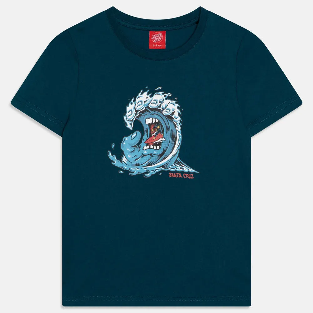 Santa Cruz Youth Screaming Wave Front T-Shirt