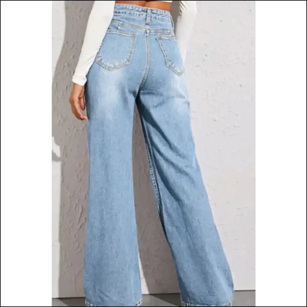 Sassy High Waist Wide Leg Jeans - for when You're Ready to Conquer the World!