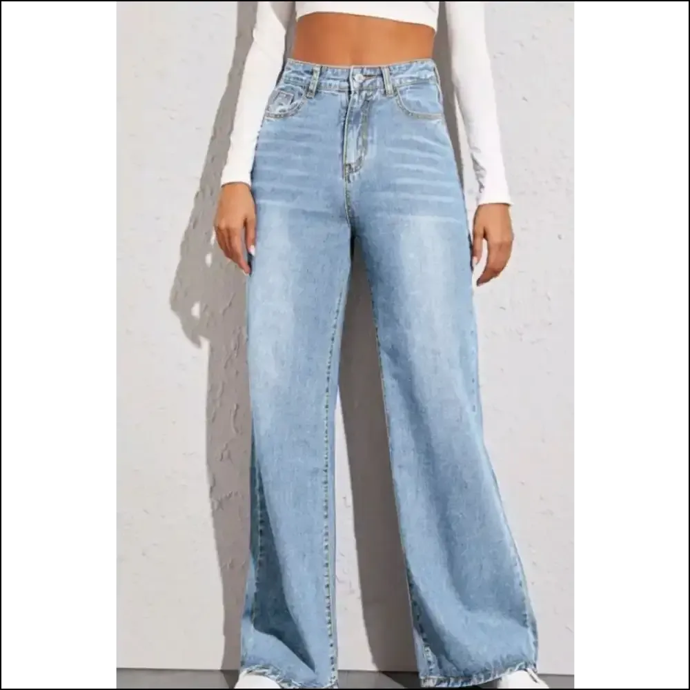 Sassy High Waist Wide Leg Jeans - for when You're Ready to Conquer the World!
