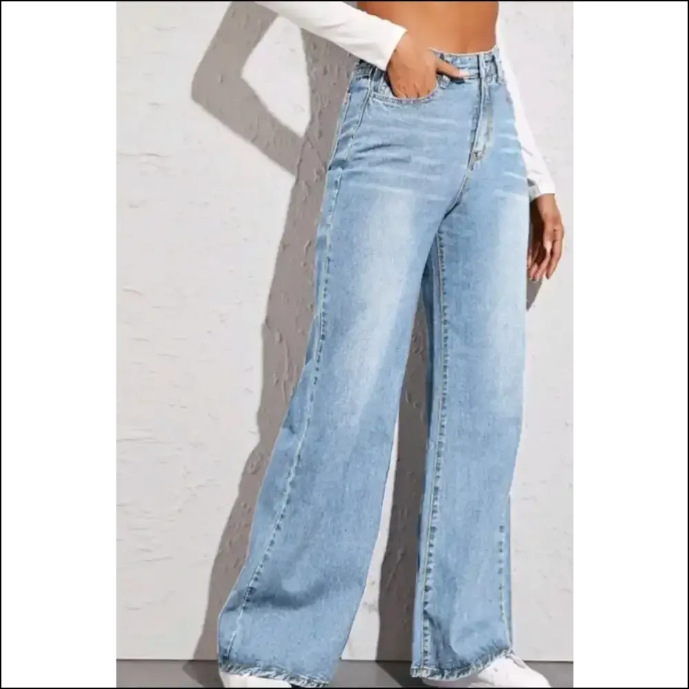 Sassy High Waist Wide Leg Jeans - for when You're Ready to Conquer the World!