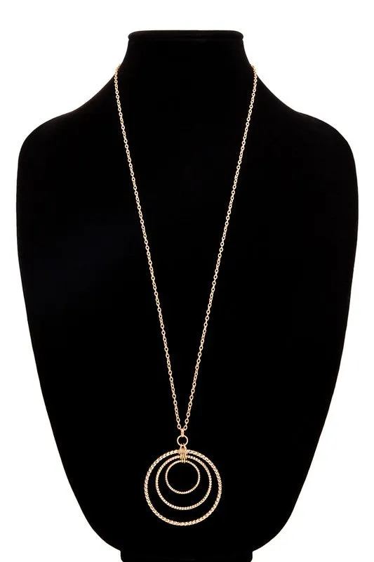 SAY YES TO ME TEXTURED RING NECKLACE