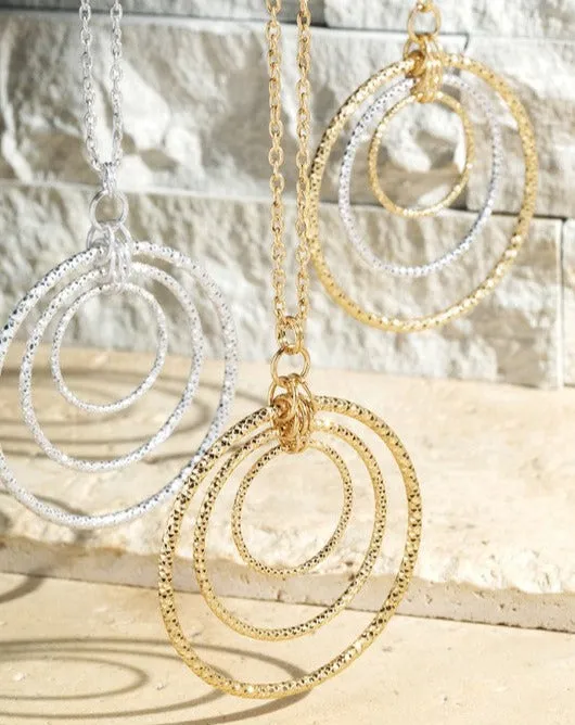 SAY YES TO ME TEXTURED RING NECKLACE
