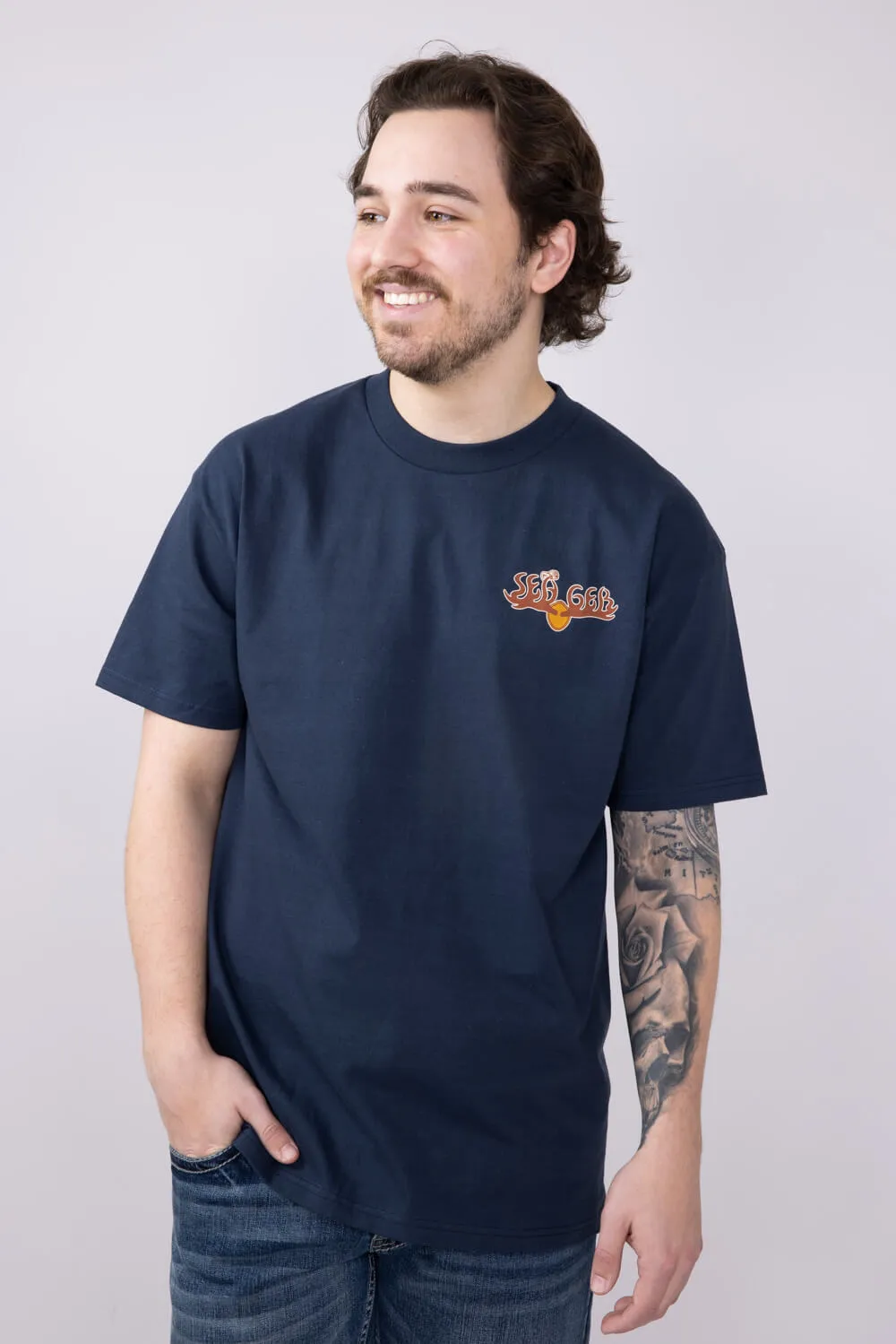 Seager Tipsy Moose T-Shirt for Men in Navy | MTSP25TMOOSNVY