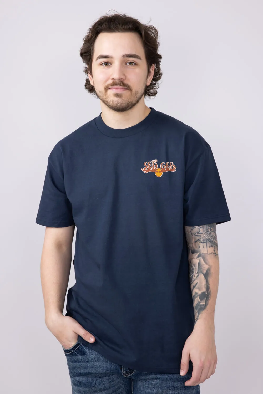 Seager Tipsy Moose T-Shirt for Men in Navy | MTSP25TMOOSNVY