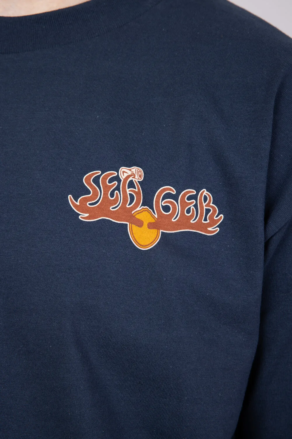 Seager Tipsy Moose T-Shirt for Men in Navy | MTSP25TMOOSNVY