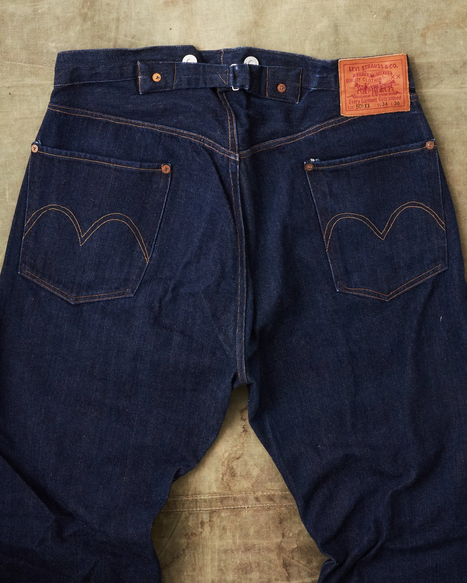 Second Hand Levi's Vintage Clothing Made in USA 1915 501XX SAMPLE W 34