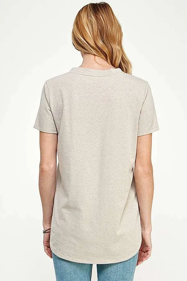 Semi Loose Fit Short Sleeve Top