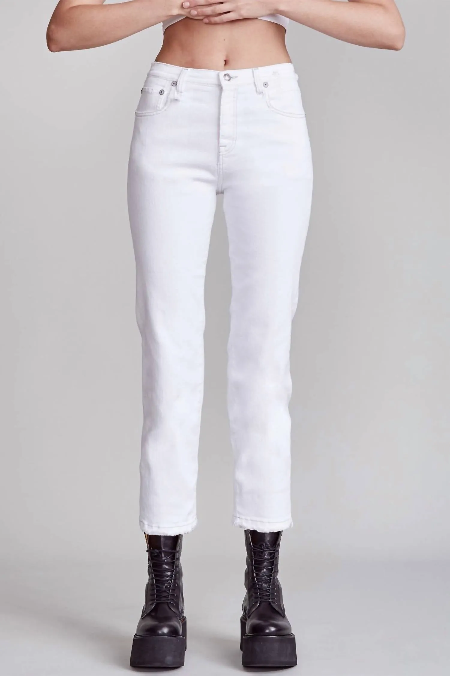 Shelley Slim Jeans In Bale White