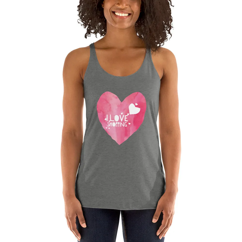 Shop Life™ Women's Racerback Tank - I Love Shopping