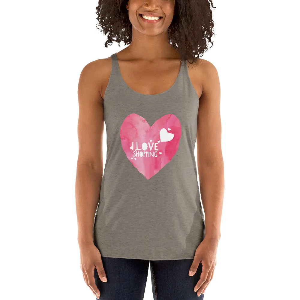 Shop Life™ Women's Racerback Tank - I Love Shopping