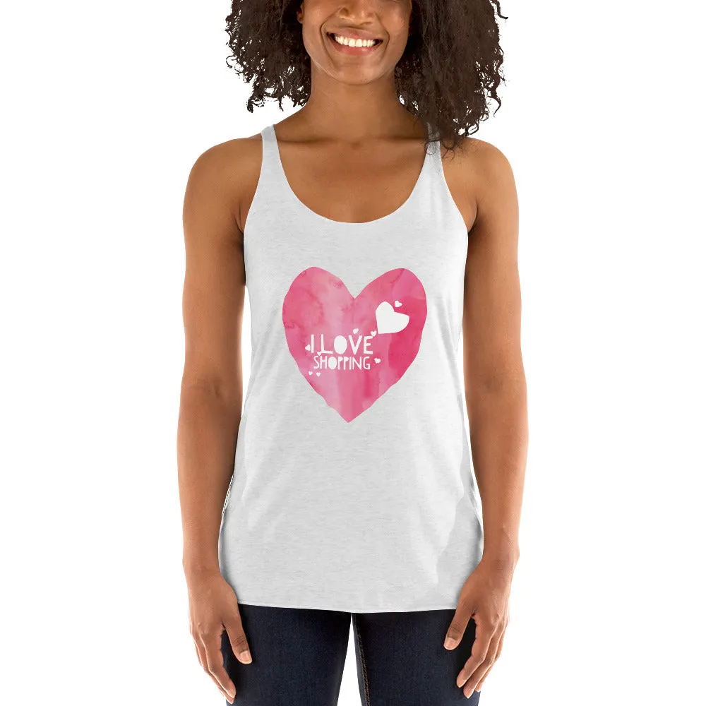 Shop Life™ Women's Racerback Tank - I Love Shopping