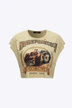Skye - Motorbike Graphic Print Woman's Sleeveless T Shirt