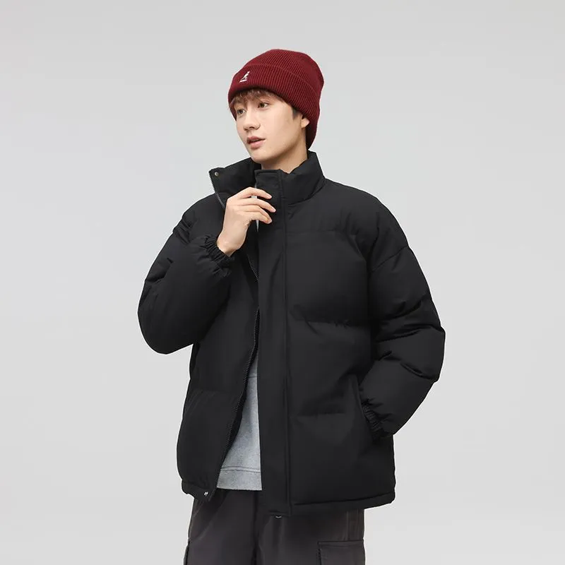 Solid and Unisex Cozy Puffer Jacket with Adjustable Fit