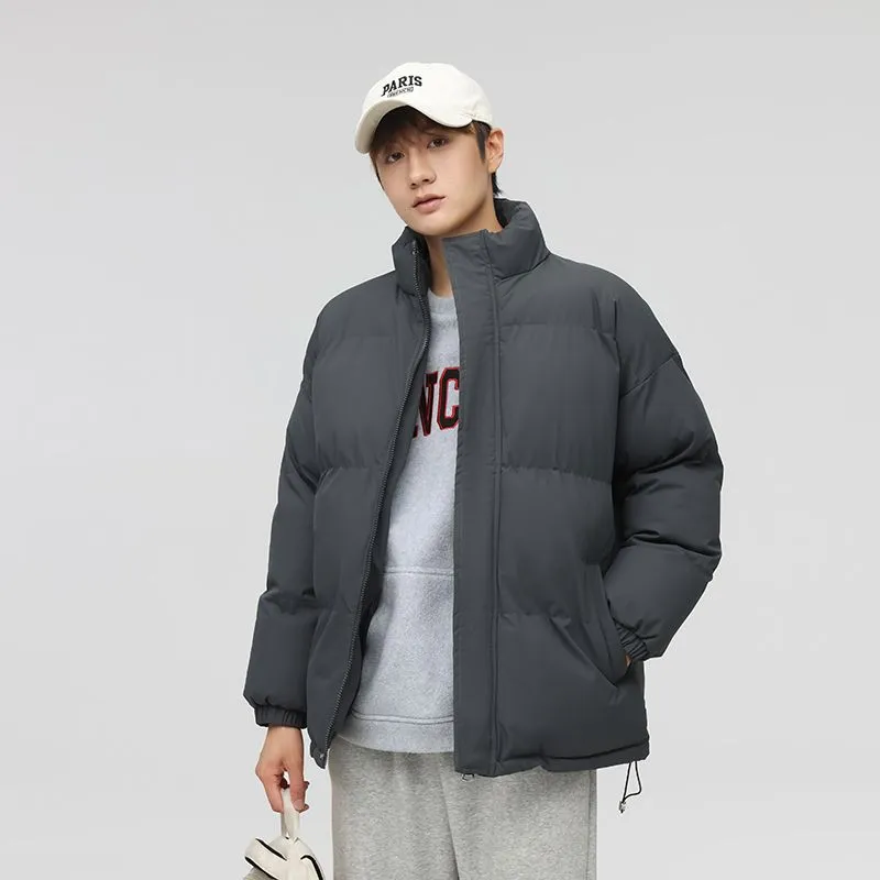 Solid and Unisex Cozy Puffer Jacket with Adjustable Fit