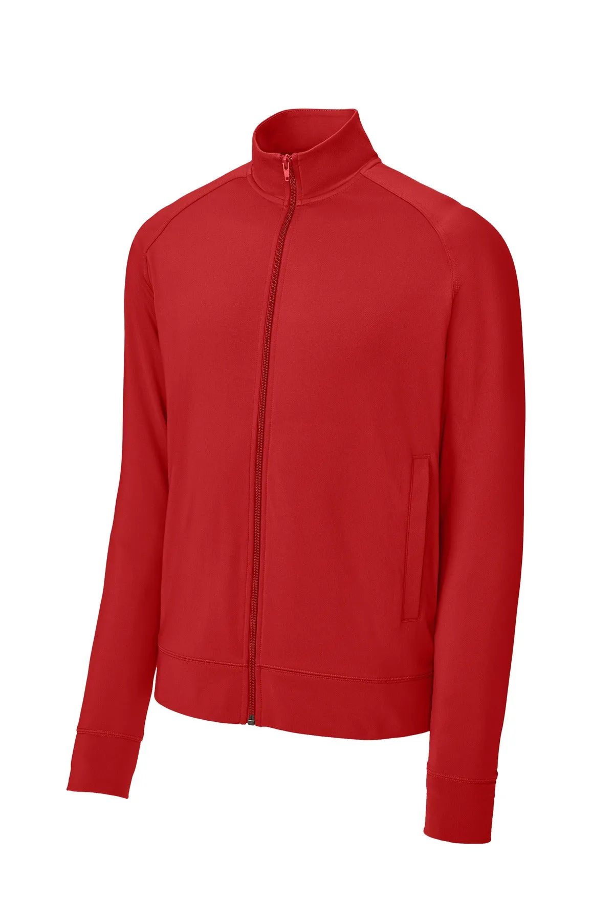 Sport-Tek Sport-Wick Stretch Full-Zip Cadet Jacket ST857 Deep Red