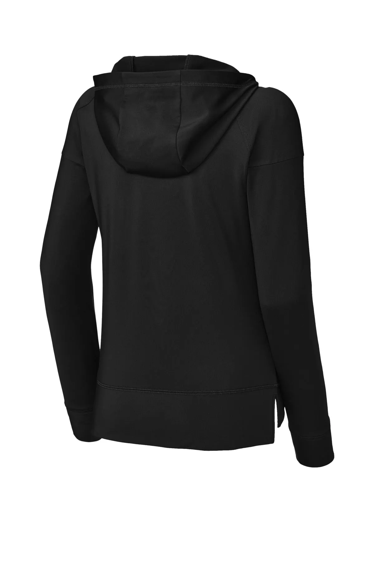 Sport-Tek Women's Sport-Wick Stretch 1/2-Zip Hoodie LST856 Black