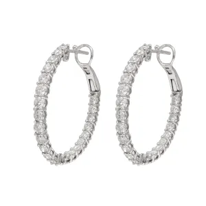 Starlight Midi Diamond Hoop Earrings