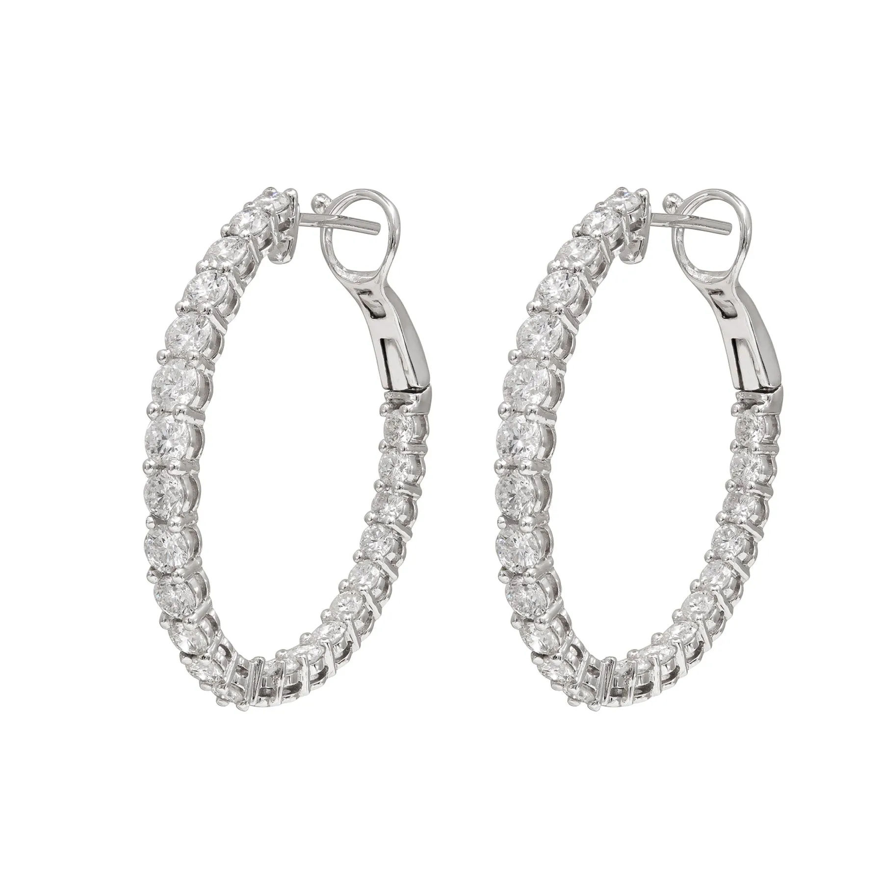 Starlight Midi Diamond Hoop Earrings