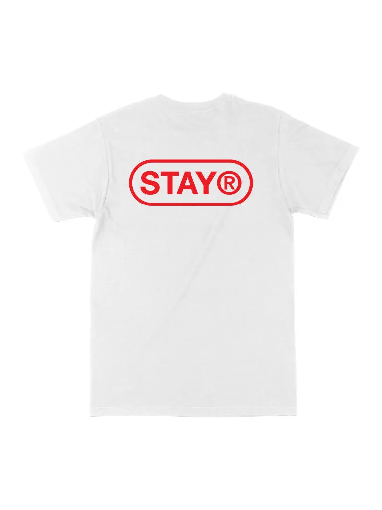 STAY® Pill Logo Tee - White