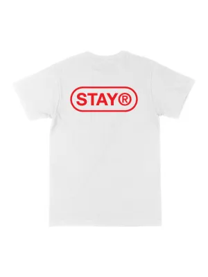 STAY® Pill Logo Tee - White