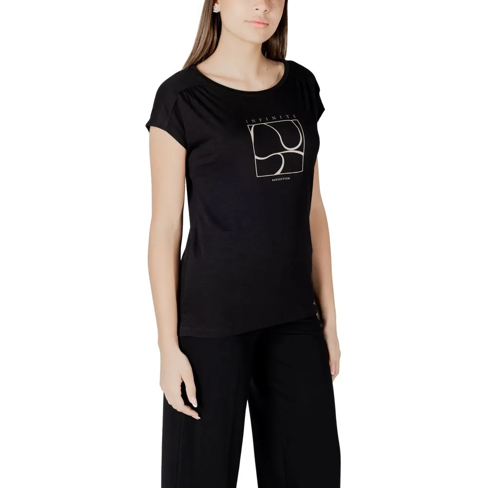 Street One Black Cotton Tops & T-Shirt