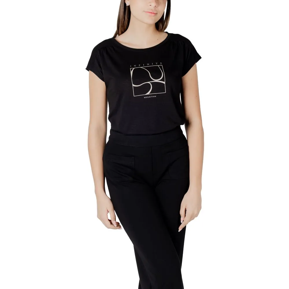 Street One Black Cotton Tops & T-Shirt