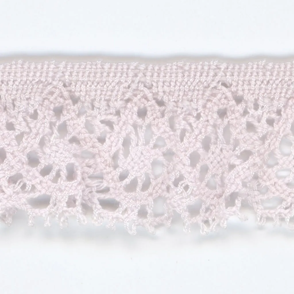 Stretch Torchon Lace #146 White Purple