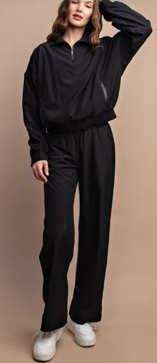 STRETCH WOVEN FLEECE OVERSIZE QUARTER Z