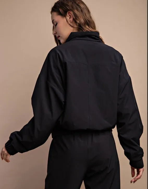 STRETCH WOVEN FLEECE OVERSIZE QUARTER Z