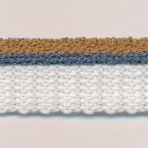 Stripe Pile Piping #11 Brown & Dark Steel & White