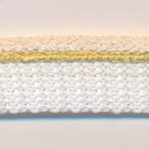 Stripe Pile Piping #18 Ivory & Saffron & White