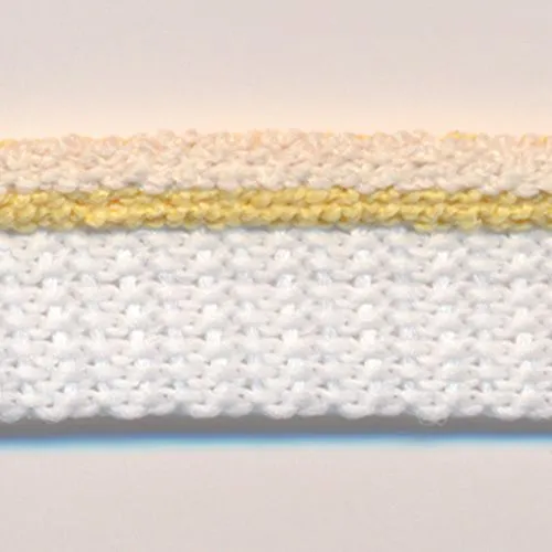 Stripe Pile Piping #18 Ivory & Saffron & White