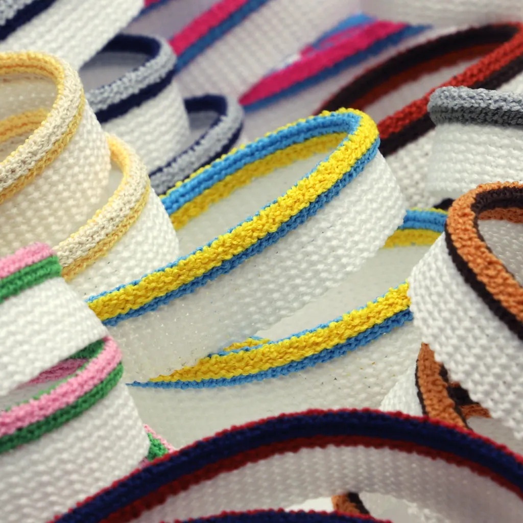 Stripe Pile Piping #18 Ivory & Saffron & White