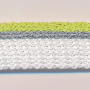 Stripe Pile Piping #21 Yellow Green & Charcoal & White