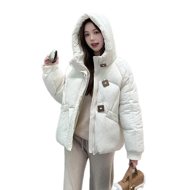 Stylish Quilted Puffer Jacket with Toggle Button for Women