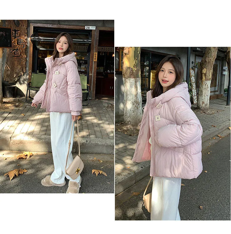 Stylish Quilted Puffer Jacket with Toggle Button for Women