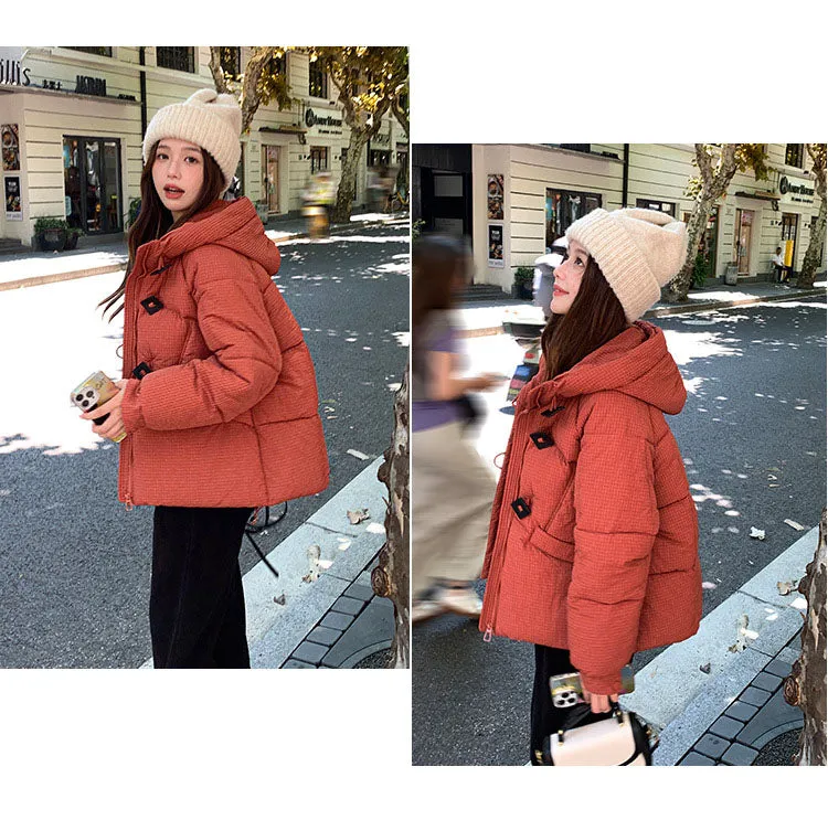 Stylish Quilted Puffer Jacket with Toggle Button for Women