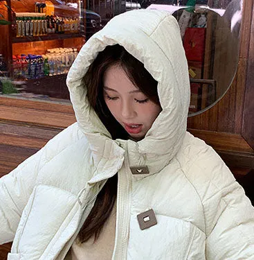 Stylish Quilted Puffer Jacket with Toggle Button for Women