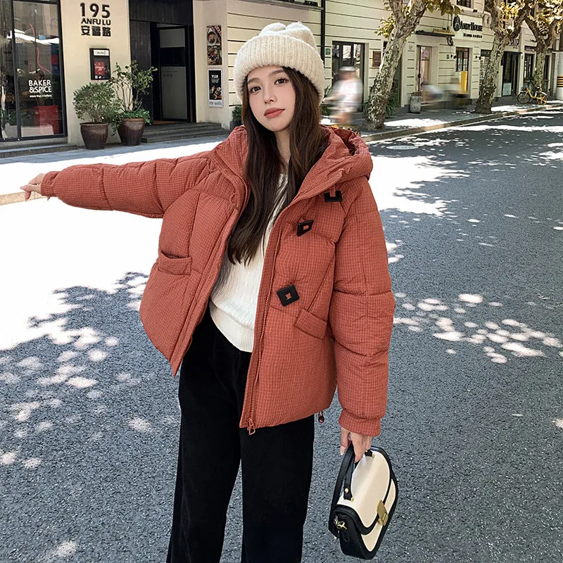 Stylish Quilted Puffer Jacket with Toggle Button for Women
