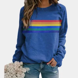 Susan | Rainbow Stripe Sweatshirt