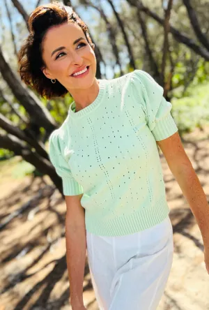 Sweet On You Pullover - Mint