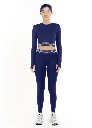 THE GIVING MOVEMENT CROPPED LS TOP WITH BRANDED ELASTIC