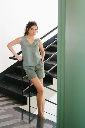 The Linen V Neck Tank