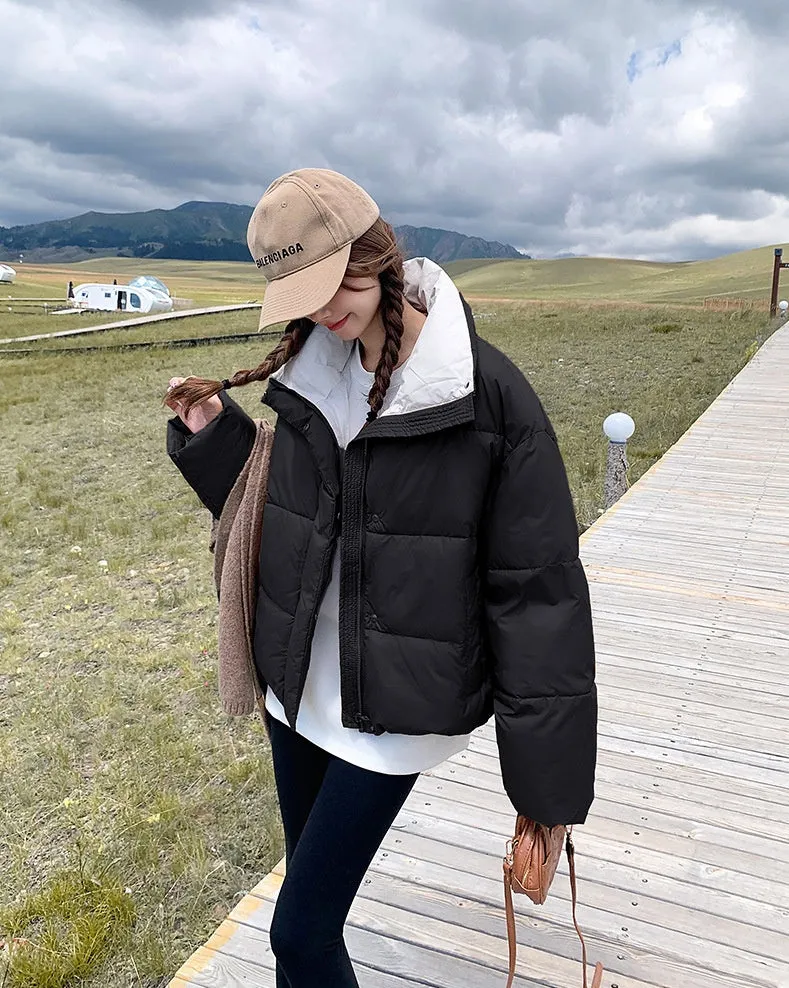 Thickened Quilted Raincoat for Women with Windproof Features