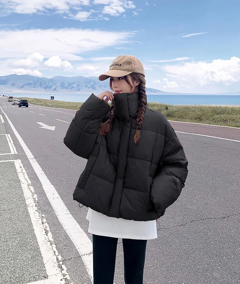 Thickened Quilted Raincoat for Women with Windproof Features