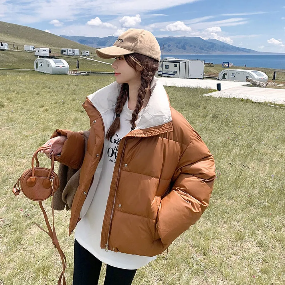 Thickened Quilted Raincoat for Women with Windproof Features