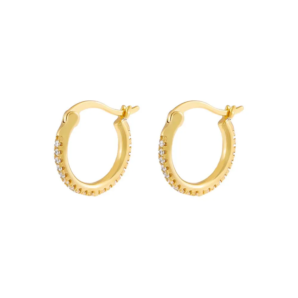 Thin Pavé Hoop Earring